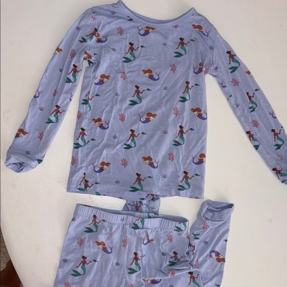 Kyte BABY mermaid bamboo Pajama Set 3T